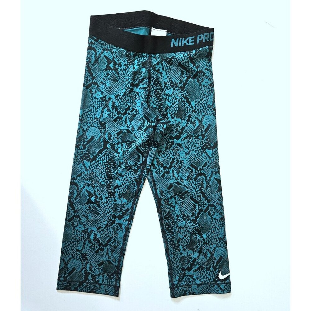 Nike Pro S Heights Vixen Snakeskin Leggings Cropped Dri-Fit